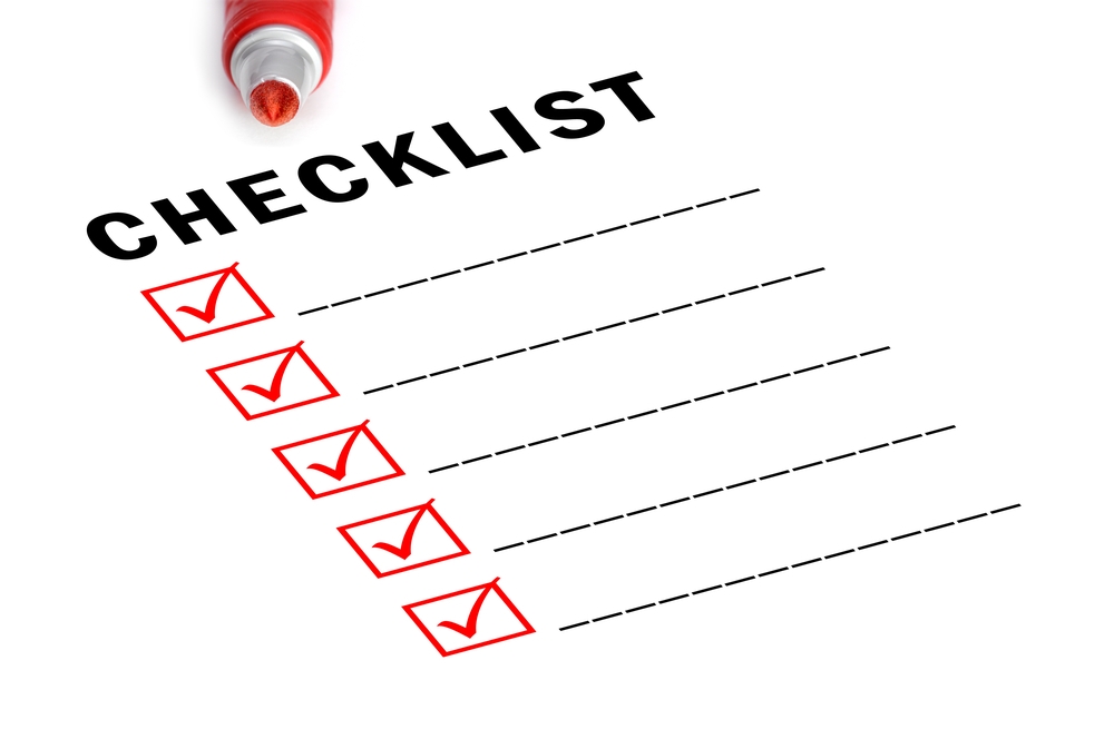 image of checklist with checkboxes checked