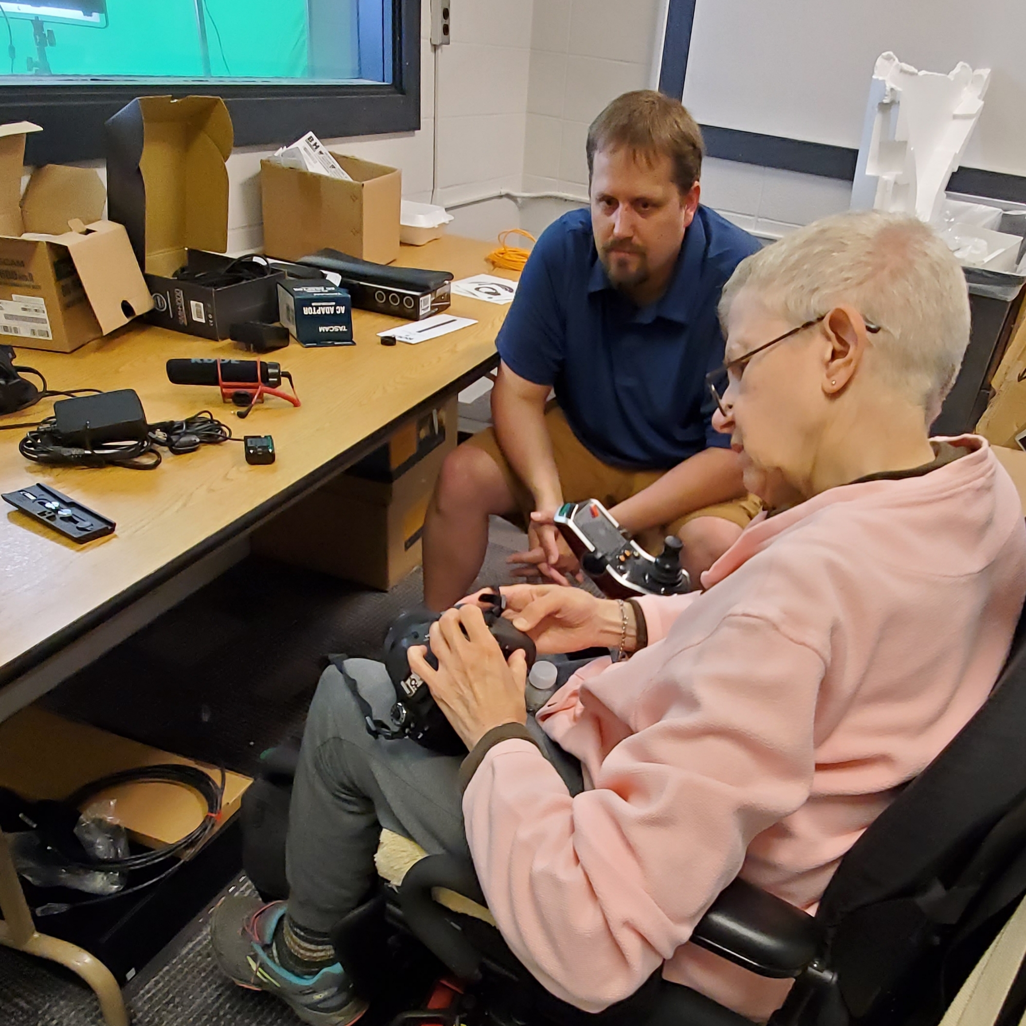 faculty training on video recording equipment