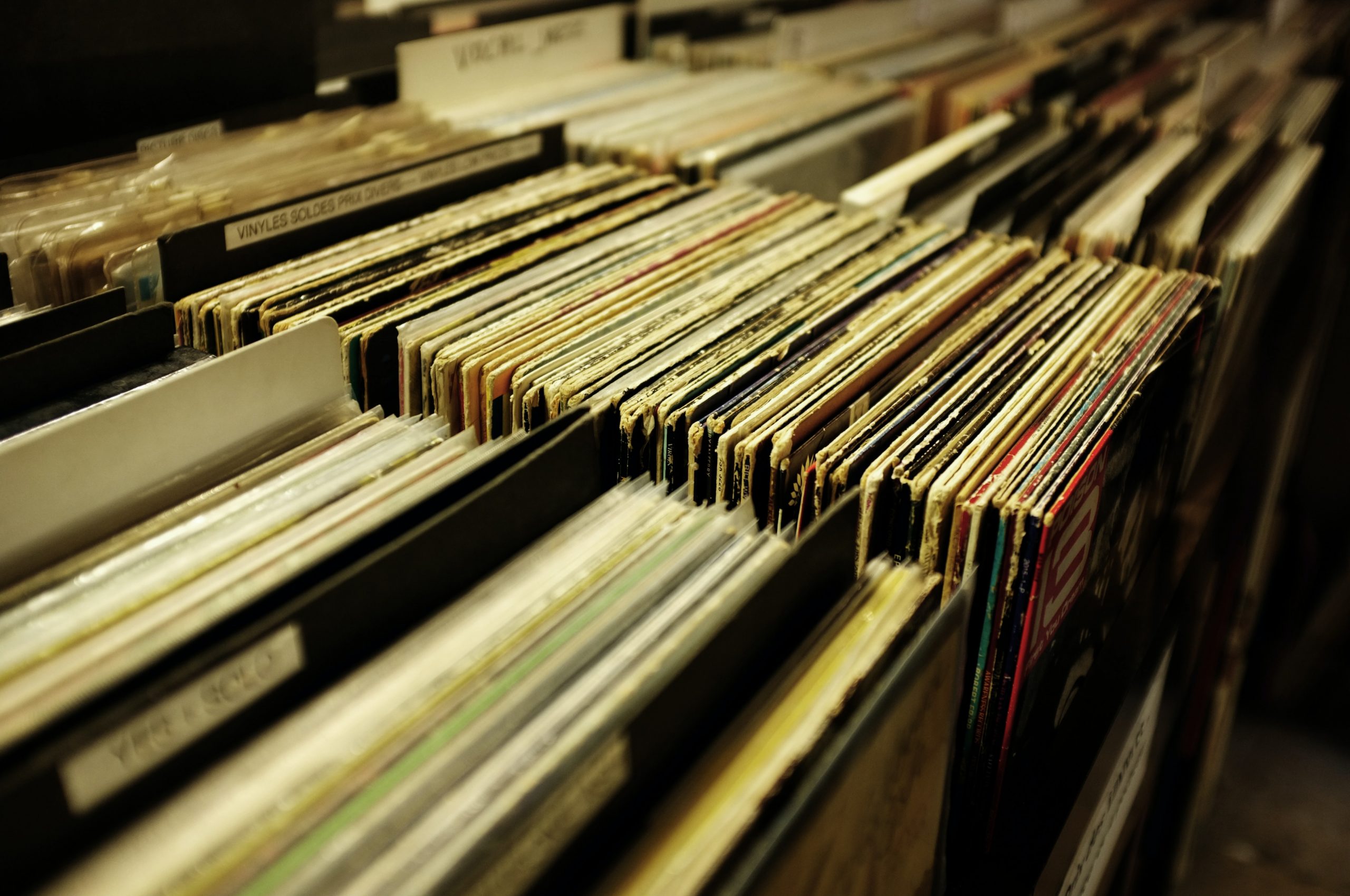 records organized in bin