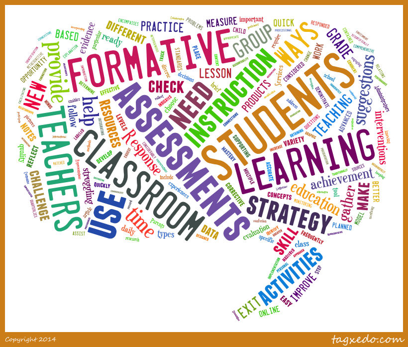 formative-assessment-word-cloud-2 word cloud comprised of formative assessment terms: decorative