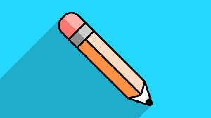 flat illustration of yellow pencil
