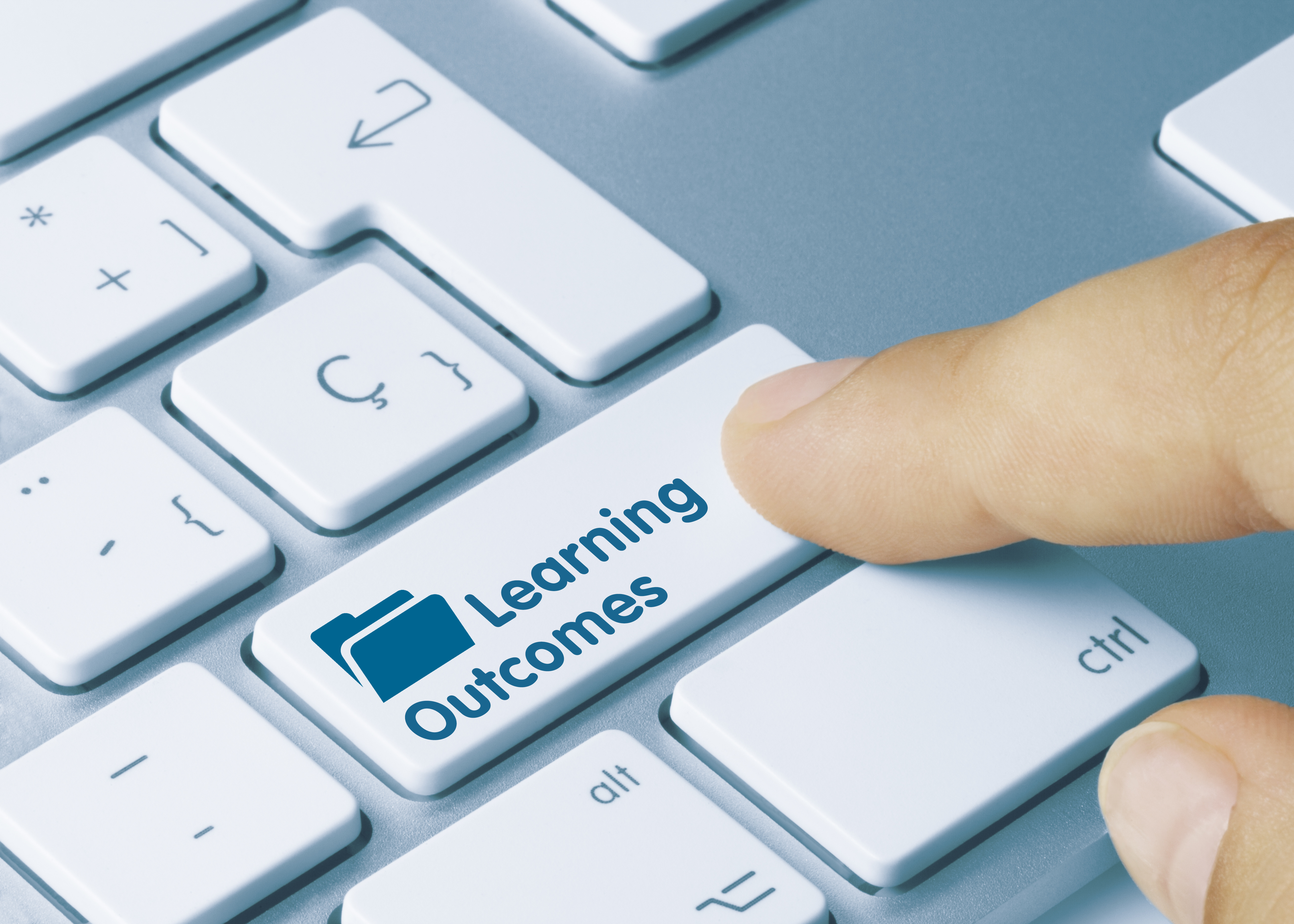 Learning Outcomes keyboard with Learning Outcomes button