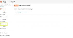 In your blog managemnt screen, choose 