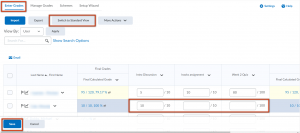soreadsheet view, to enter multiple grades