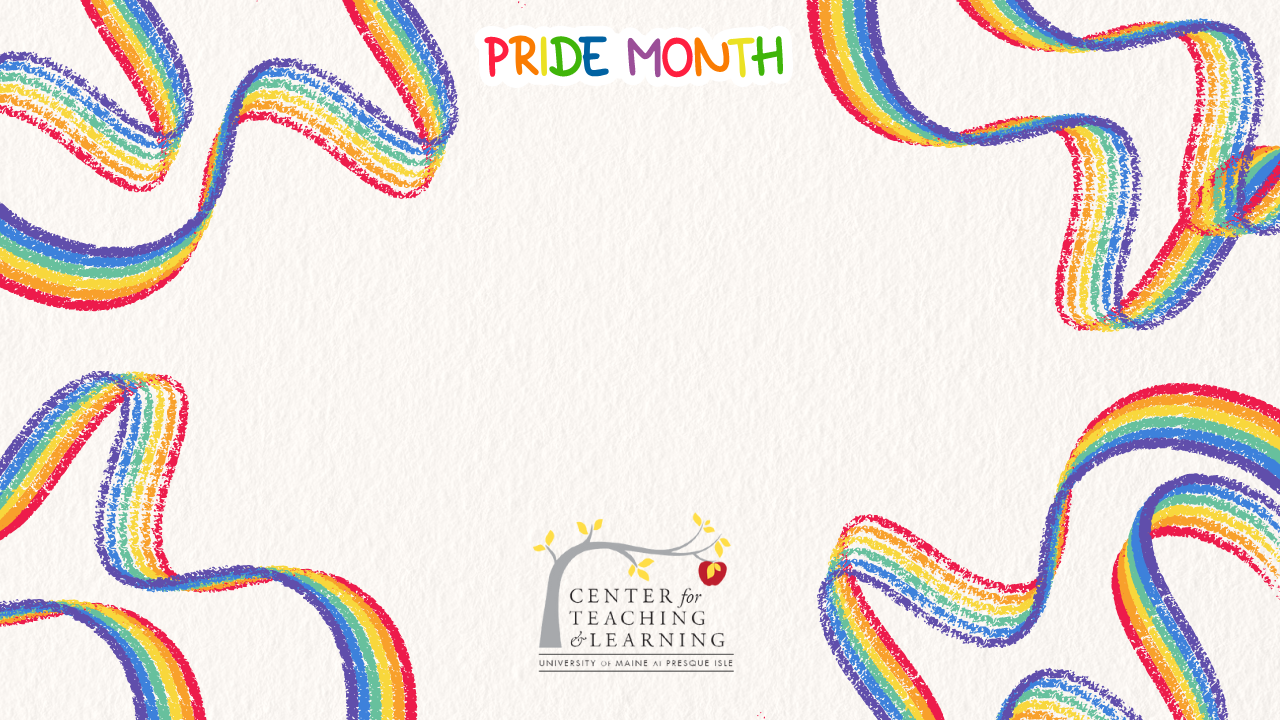 Subtle Pride Month Rainbow ribbons Pride Month Zoom background