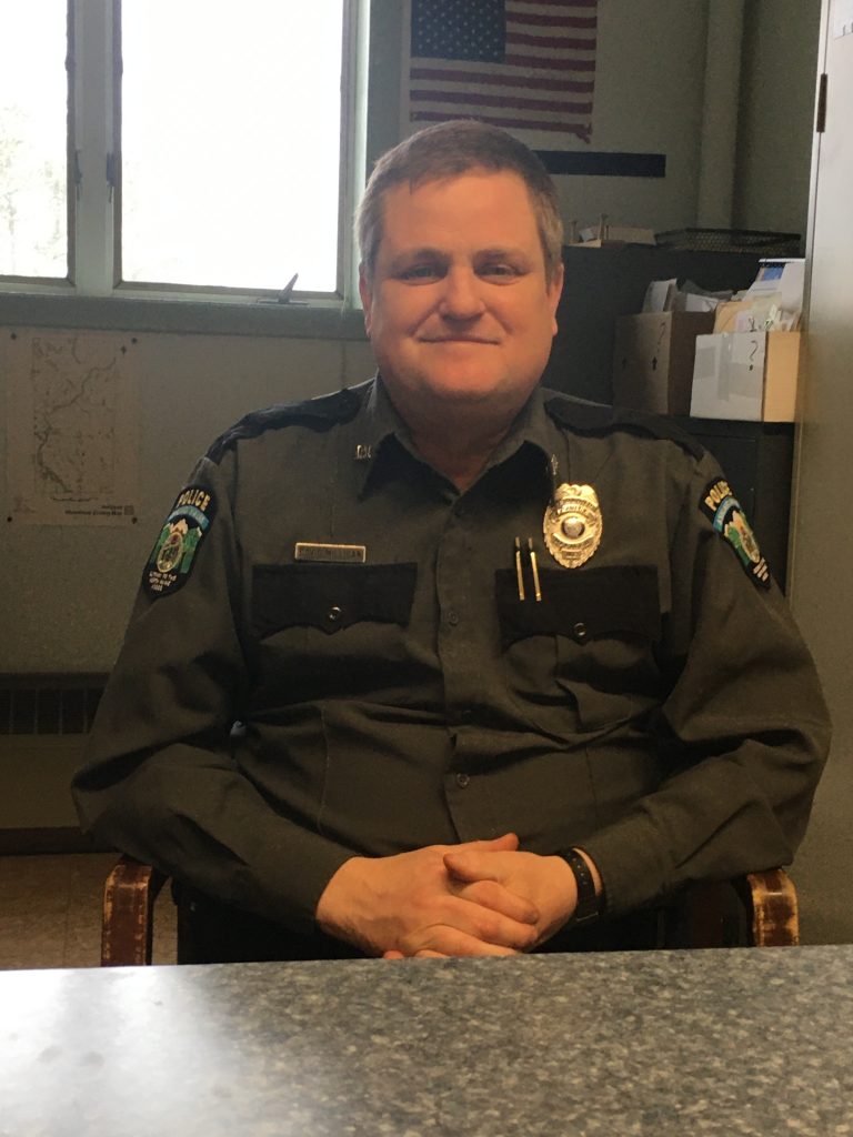 David Milligan at his Ashland Police Department office. – University Times
