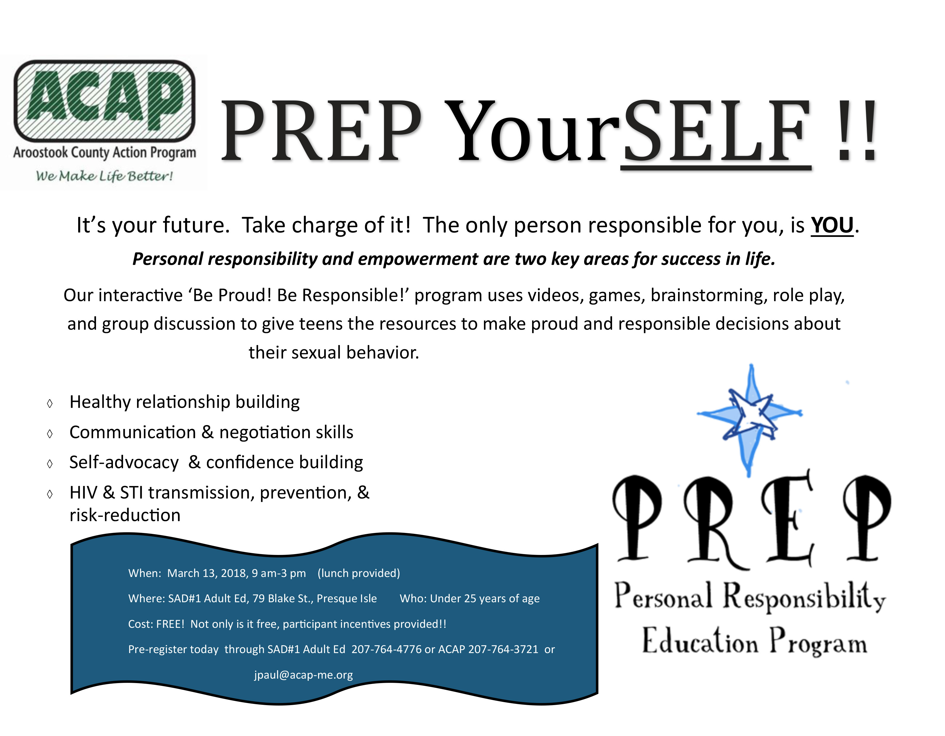 Take the Extra Step and PREP YourSELF!